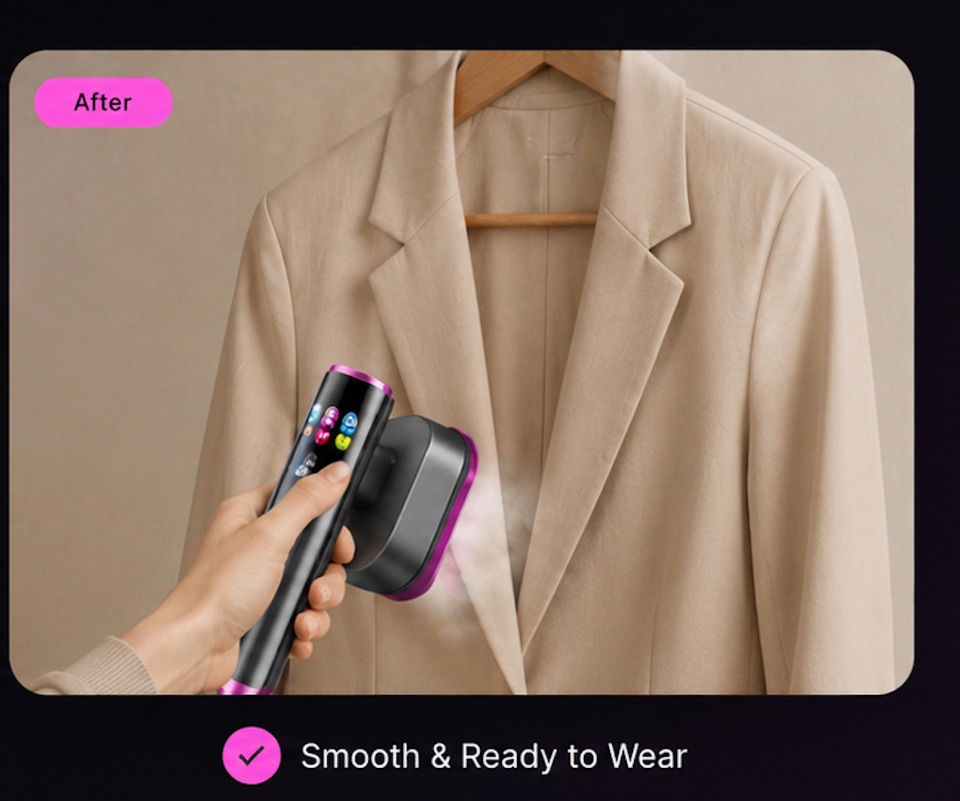 After — perfectly smooth garments