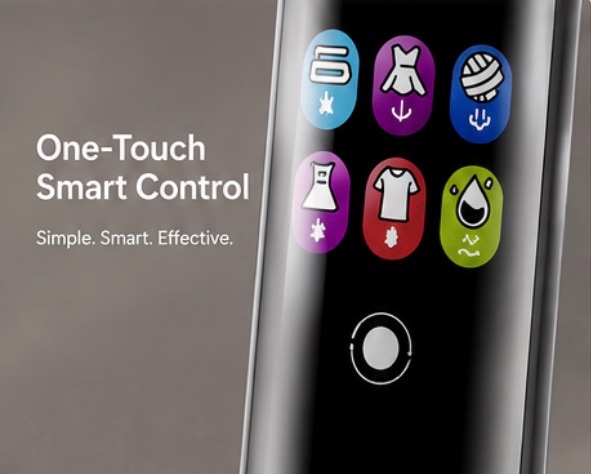 One-touch smart control LED display close-up